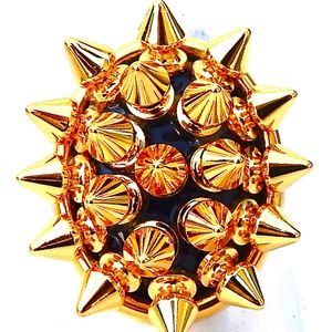 GASOLINE GLAMOUR GOLD SPIKE RING